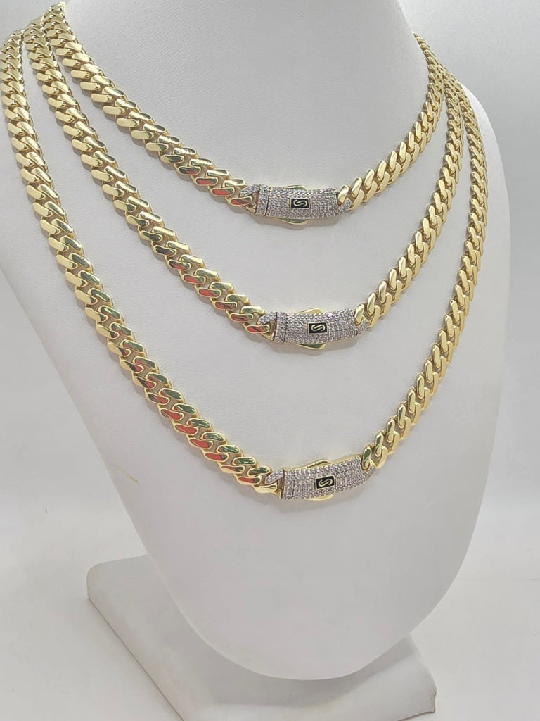 10KT CERTIFIED MONACO CHAIN CZ CLOSURE Size 24INCH 6.5MM Weight 18.6GR