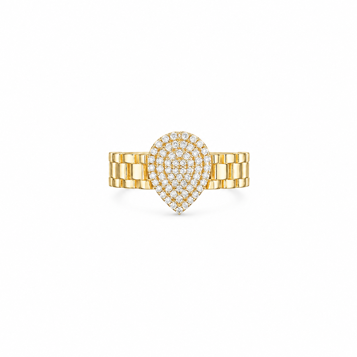 10KT NUT RING Size 8 3GR