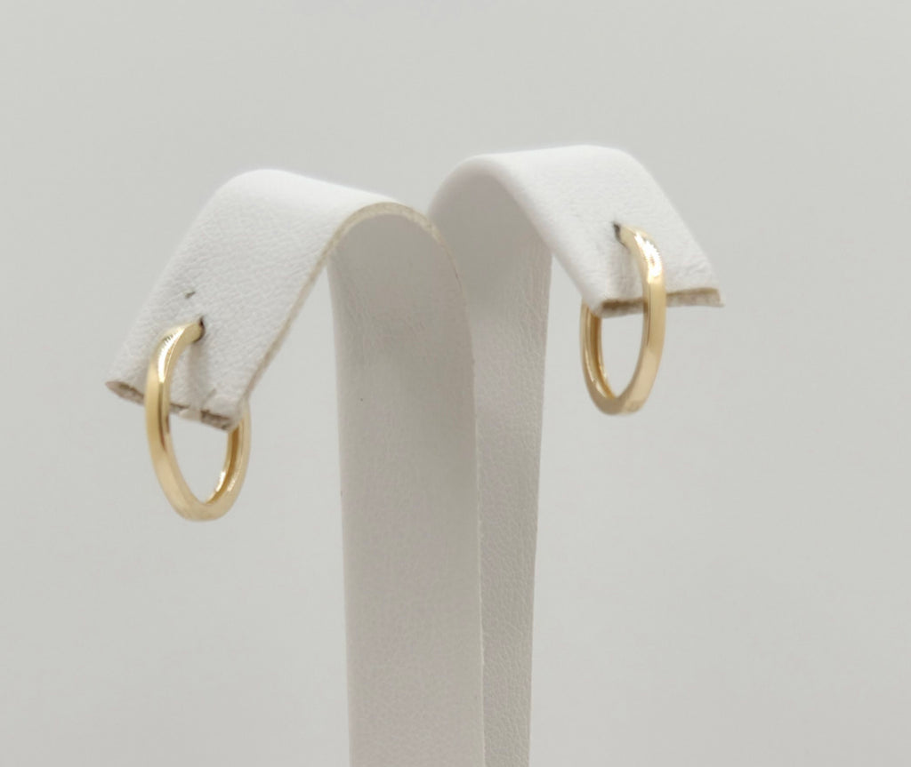 10KT PLAIN HOOPS EARRINGS Size SMALL Weight 1.3GR