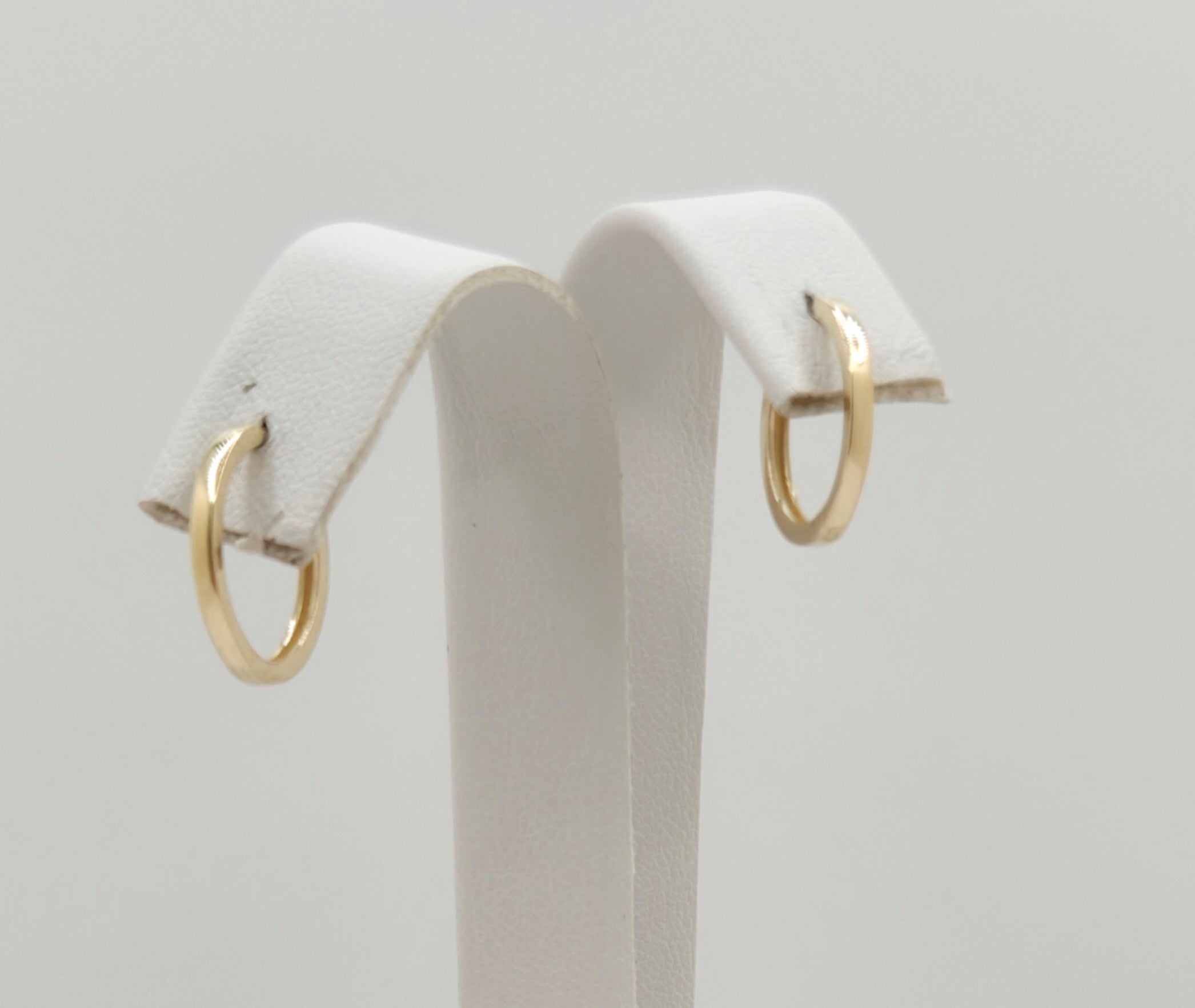 10KT PLAIN HOOPS EARRINGS Size SMALL Weight 1.3GR