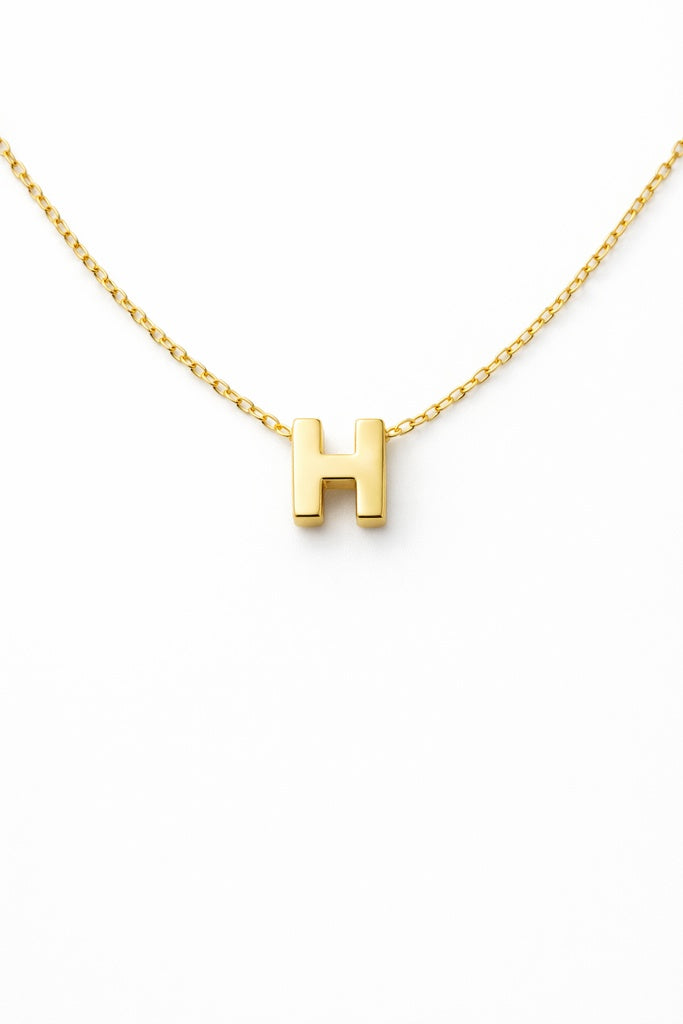 10KT CHAIN WITH LETTER "H" PENDANT Size 18 Weigth 1.37G