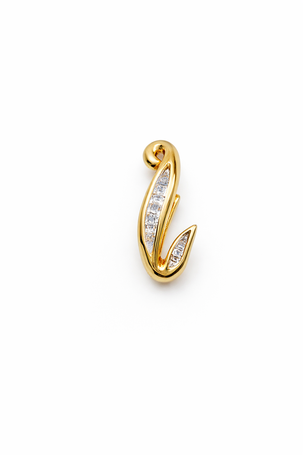 10KT DELICATE S SHAPE DIAMOND PENDANT Weigth 1.2GR