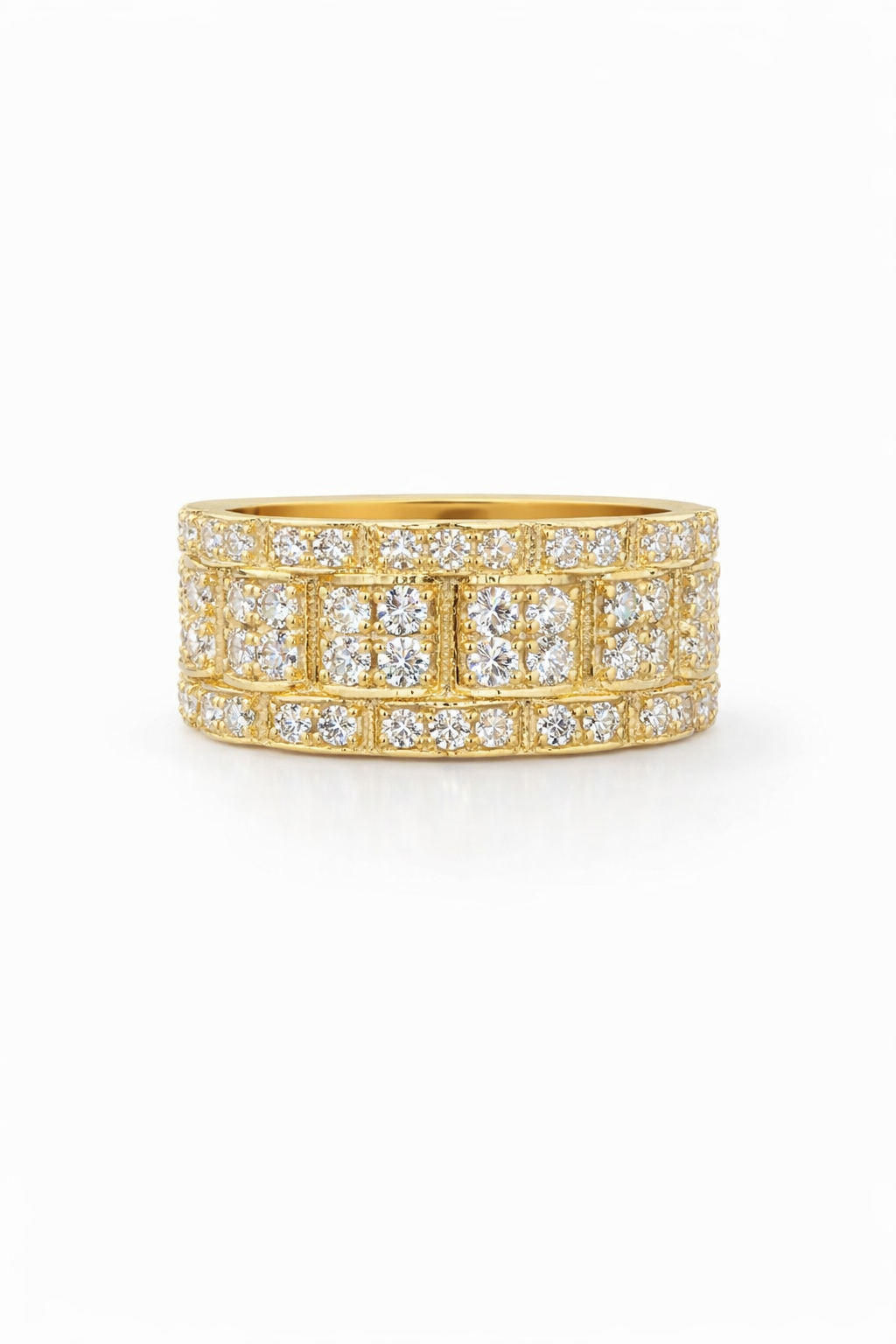 10KT CZ MODERN RING Size 11 Weigth 7.1GR