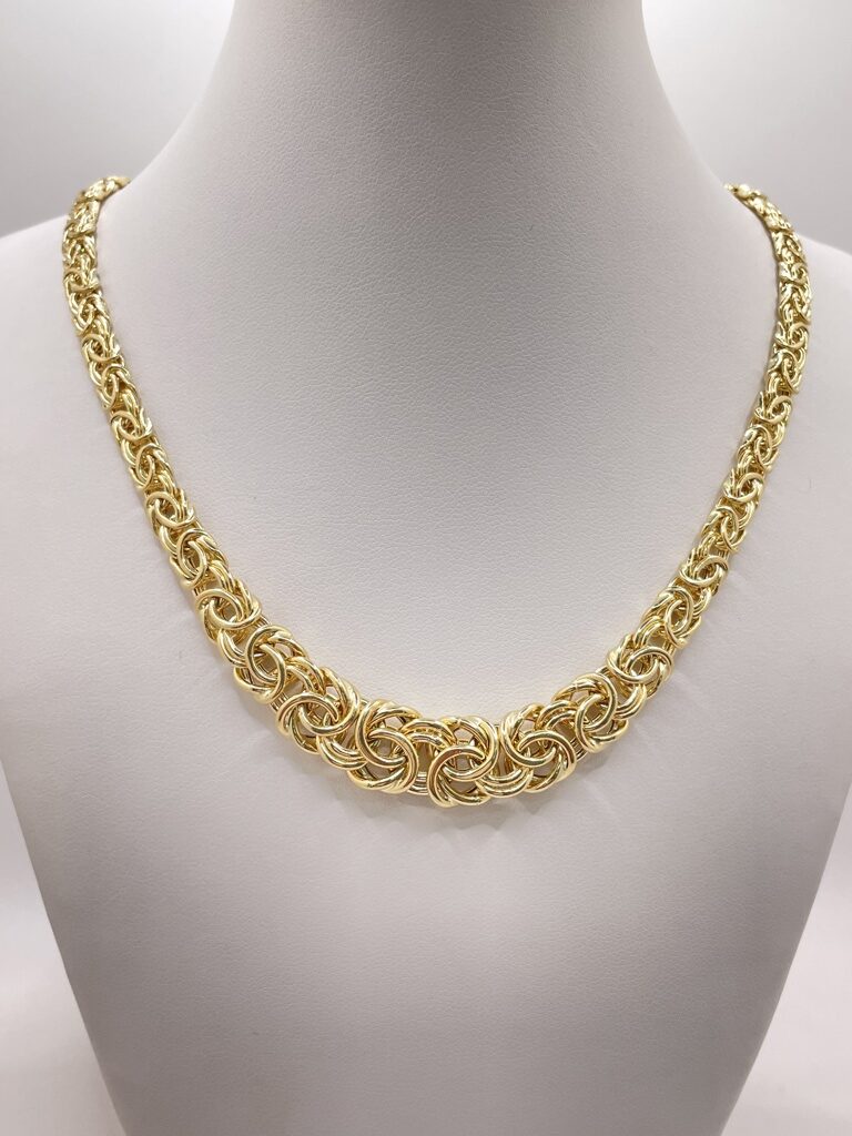 14KT BYZENTINE CHAIN 18in 12.73grs