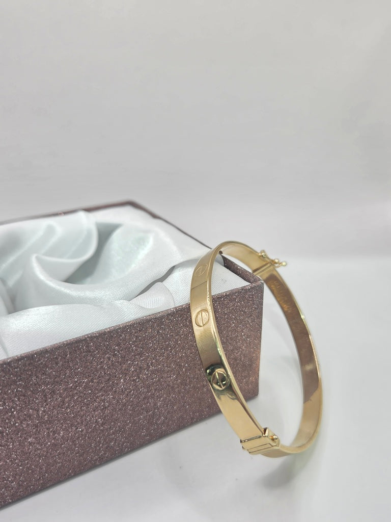10KT  BRACELET+BANGLE Size 6MM Weigth 7.2GR
