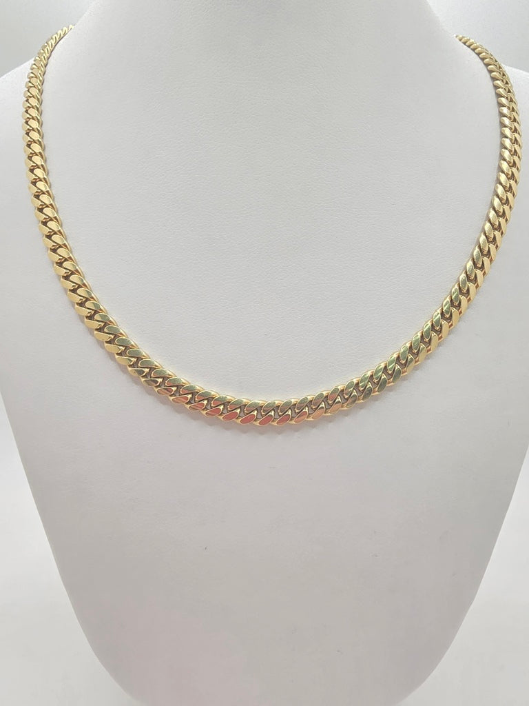 10KT SOLID MIAMI CUBAN CHAIN Size 20INCH 4MM Weight 23.5GR