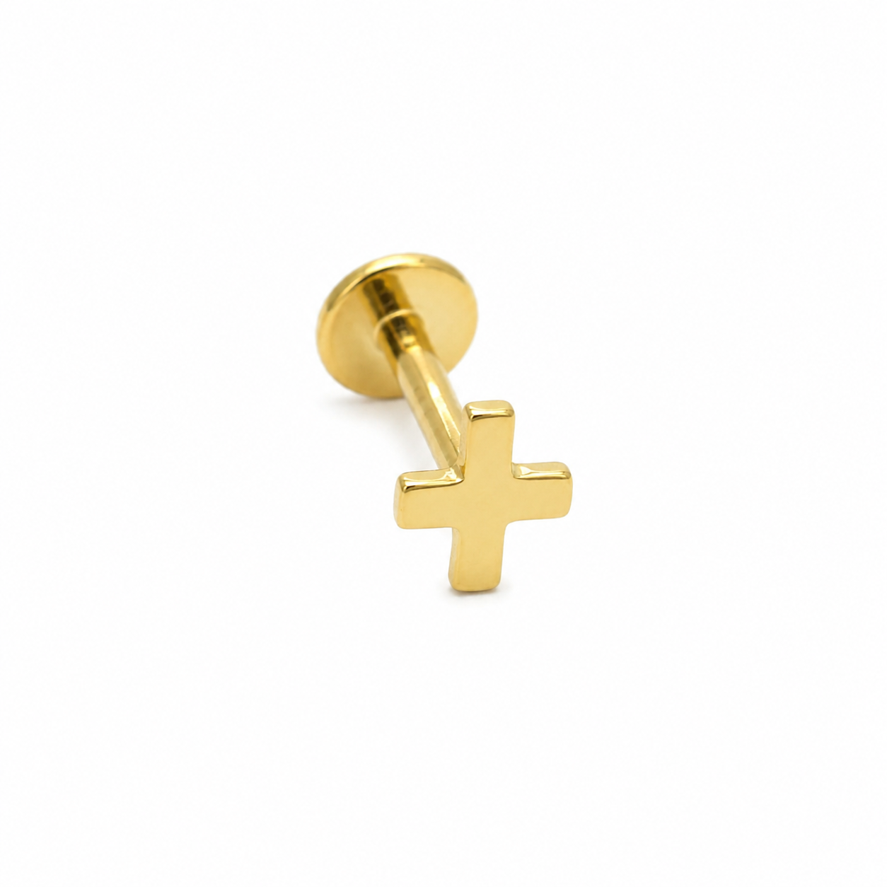10KT CROSS EARRINGS+PIERCING Size S REF-137310/0070