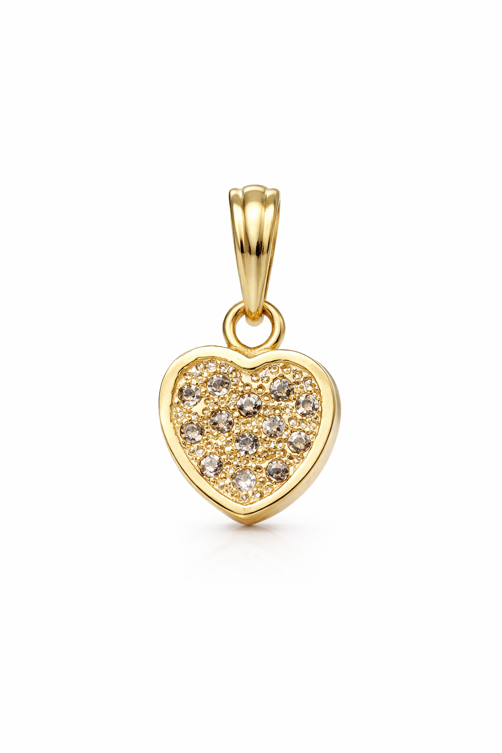 10KT YELLOW GOLD SMALL HEART DIAMOND PENDANT Size  Weigth 1.2GR