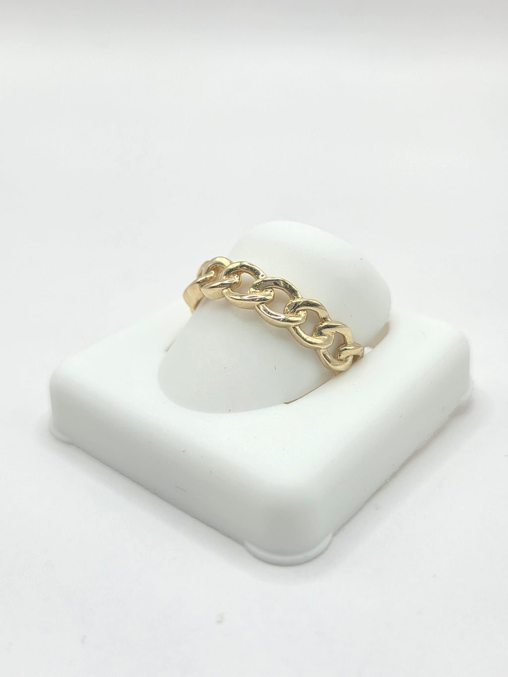 10KT CHAIN DESIGN WOMAN'S RING Size 8 Weigth 2.1GR