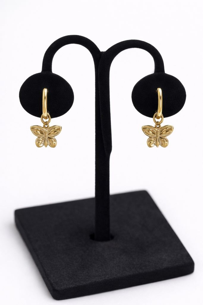 14KT BUTTERFLY PENDANT EARRING Weight 3GR
