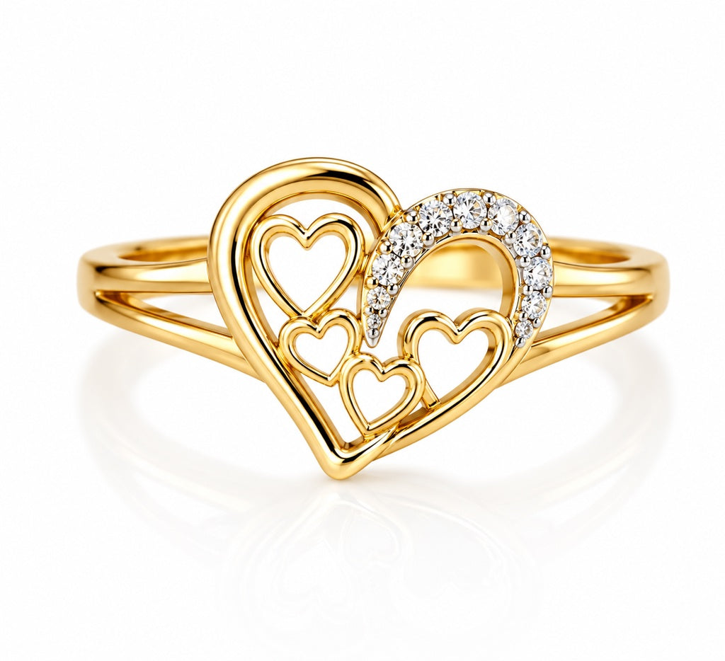 14KT HEART RING Size 7