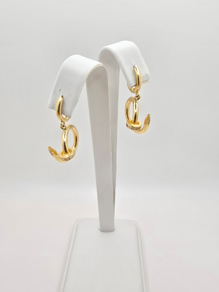 14KT NAIL PENDANT EARRING Weight 5.3GR