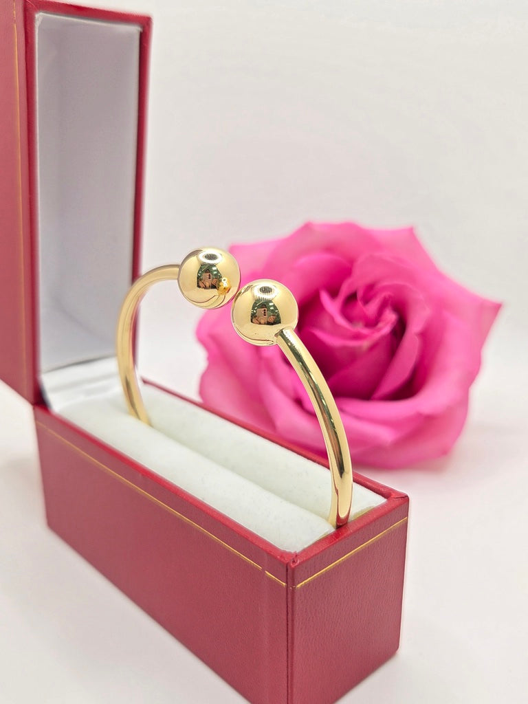 14KT BALLS CLASSIC DESIGN BANGLE  Weight 8.2GR