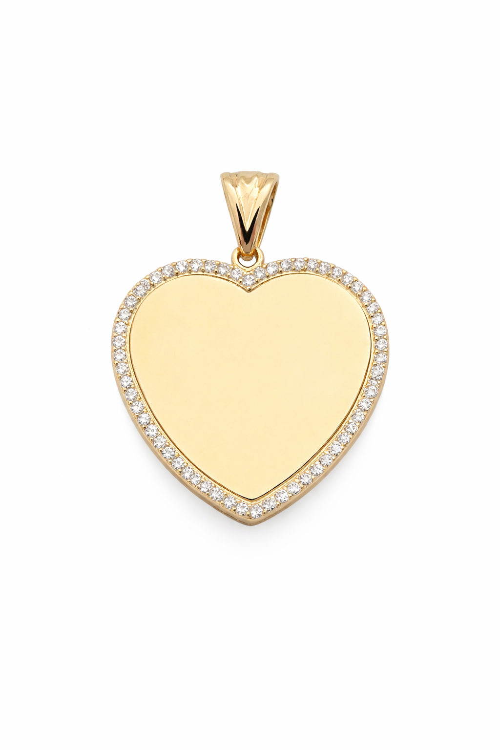 14KT MEMORIAL PENDANT HEART SHAPE Size 28X27MM Weigth 3.60GRS
