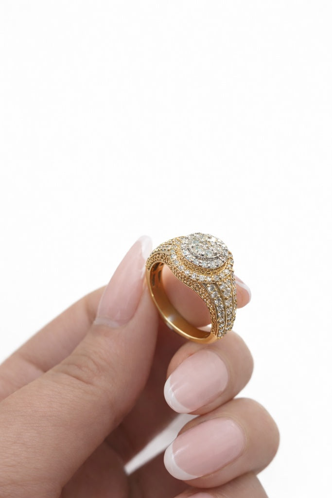 10KT EXOTIC PRINCESS DIAMOND PROMISE RING Size 7/1.12CT