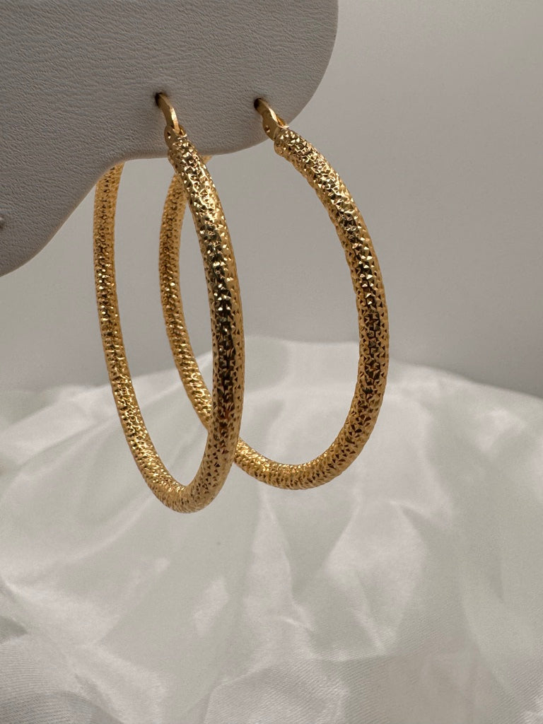 10KT NEVADAS HOOPS EARRINGS Size 6 3MM Weight 4.3GR