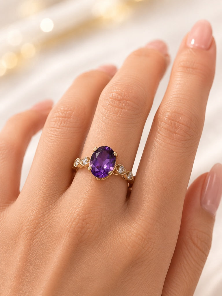 14KT DIAMOND DELICATE RING Size 7