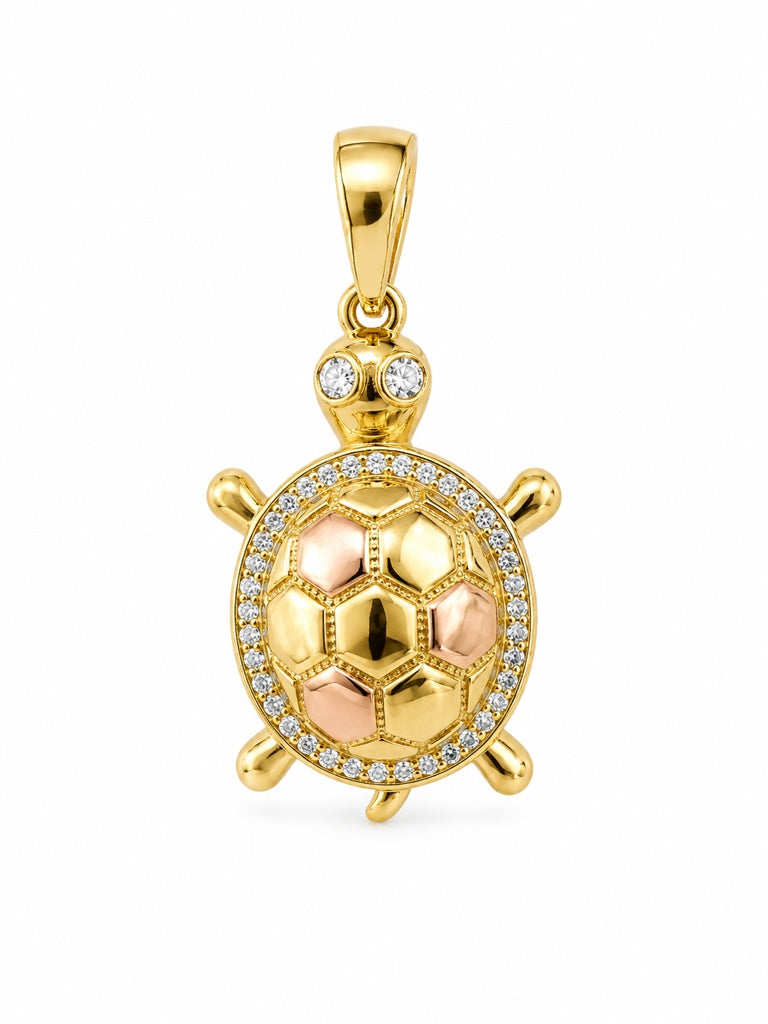 14KT TWO TONE TORTOISE PENDANT Weigth 3GR