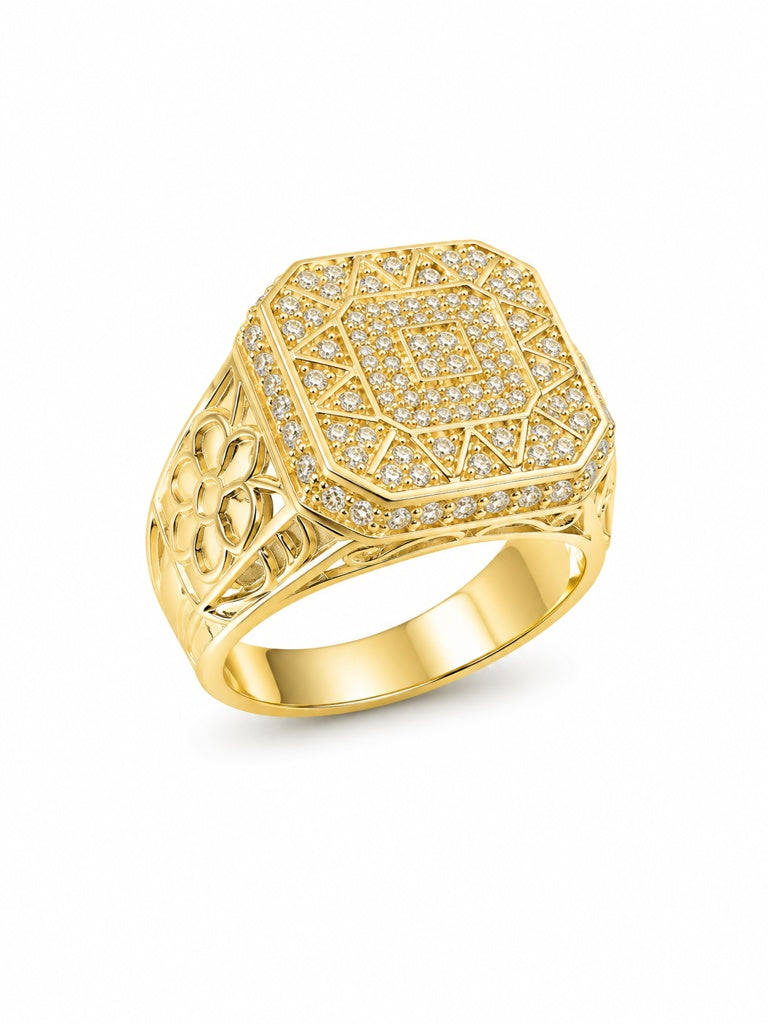 10KT SQUARE RING Size 11