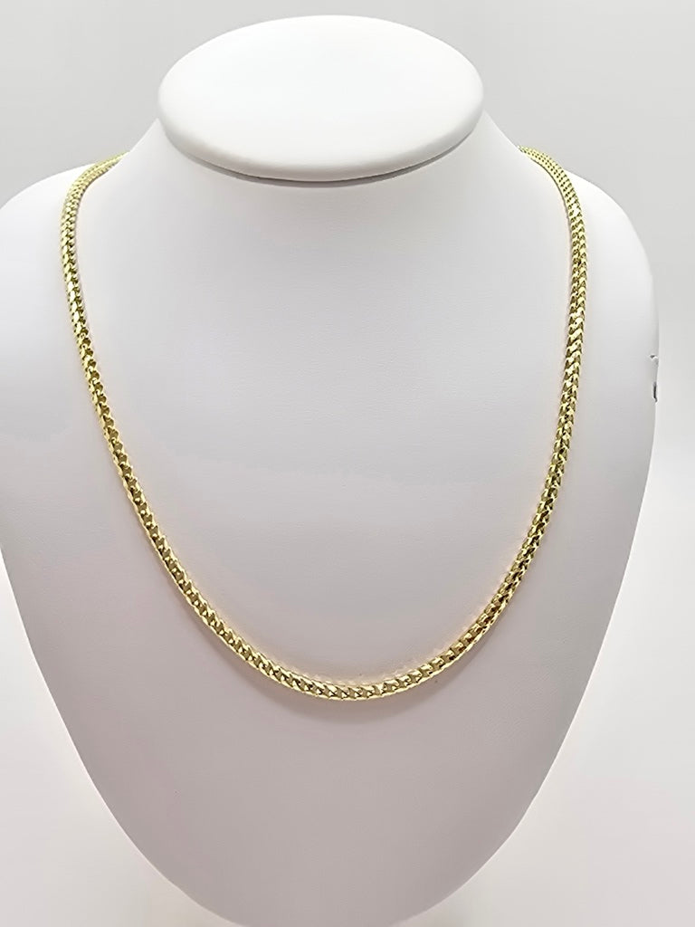 10KT SOLID FRANCO CHAIN Size 22INCH 2.5MM Weight 11.5GR