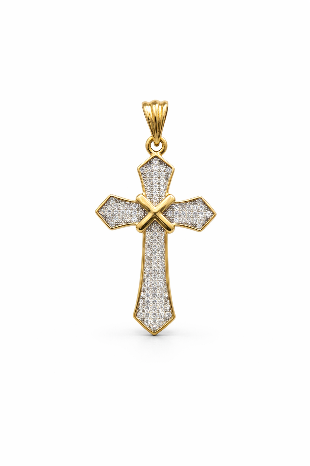 10KT DIAMOND CROSS PENDANT Weigth 1.5GR