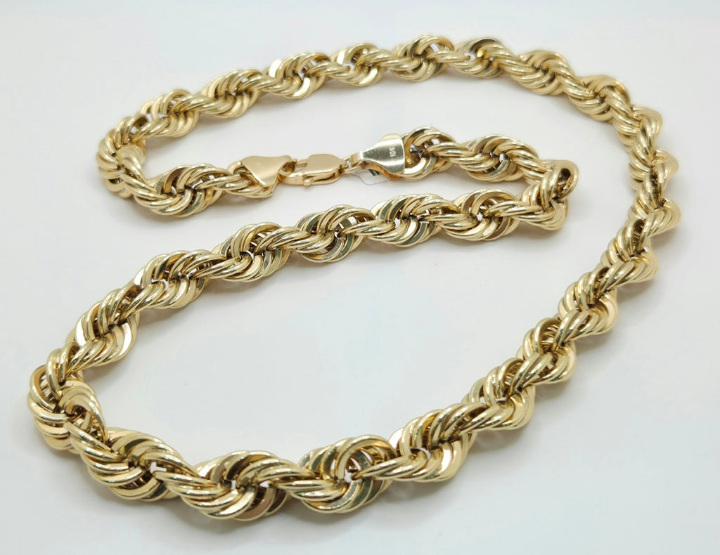 10KT ROPE CHAIN Size 26INCH 12.5MM Weight 83GR
