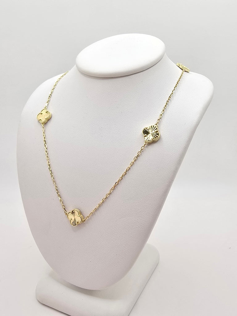 10KT FLOWER CHAIN Size 18INCH Weigth 4.9GR