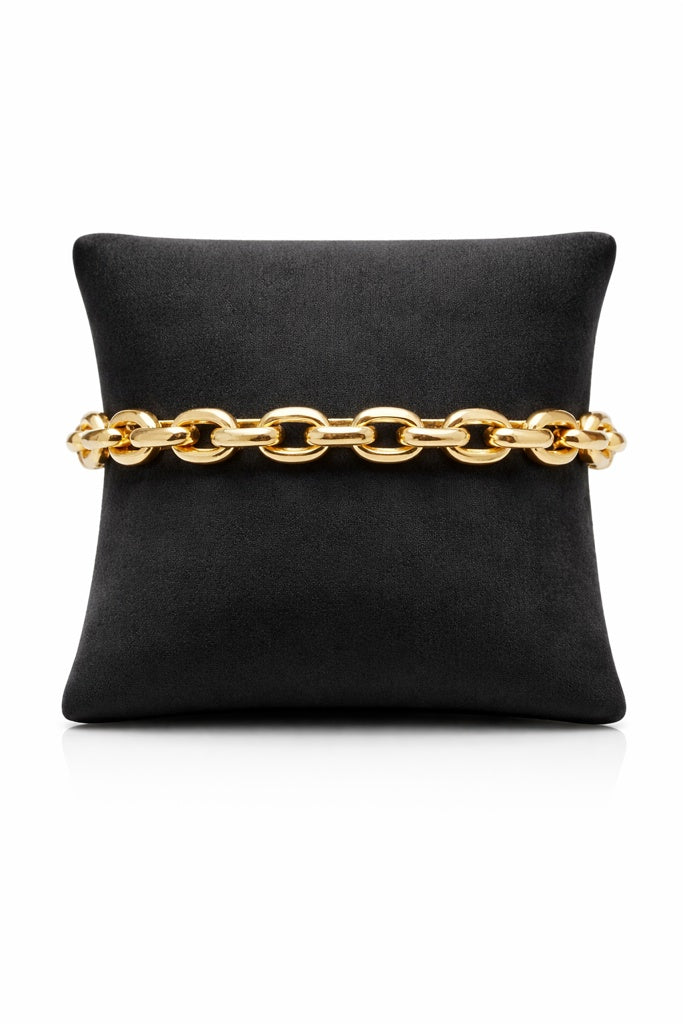 14KT MODERN PAPER CLIP BRACELET Size 7INCH  Weigth 5.8GR