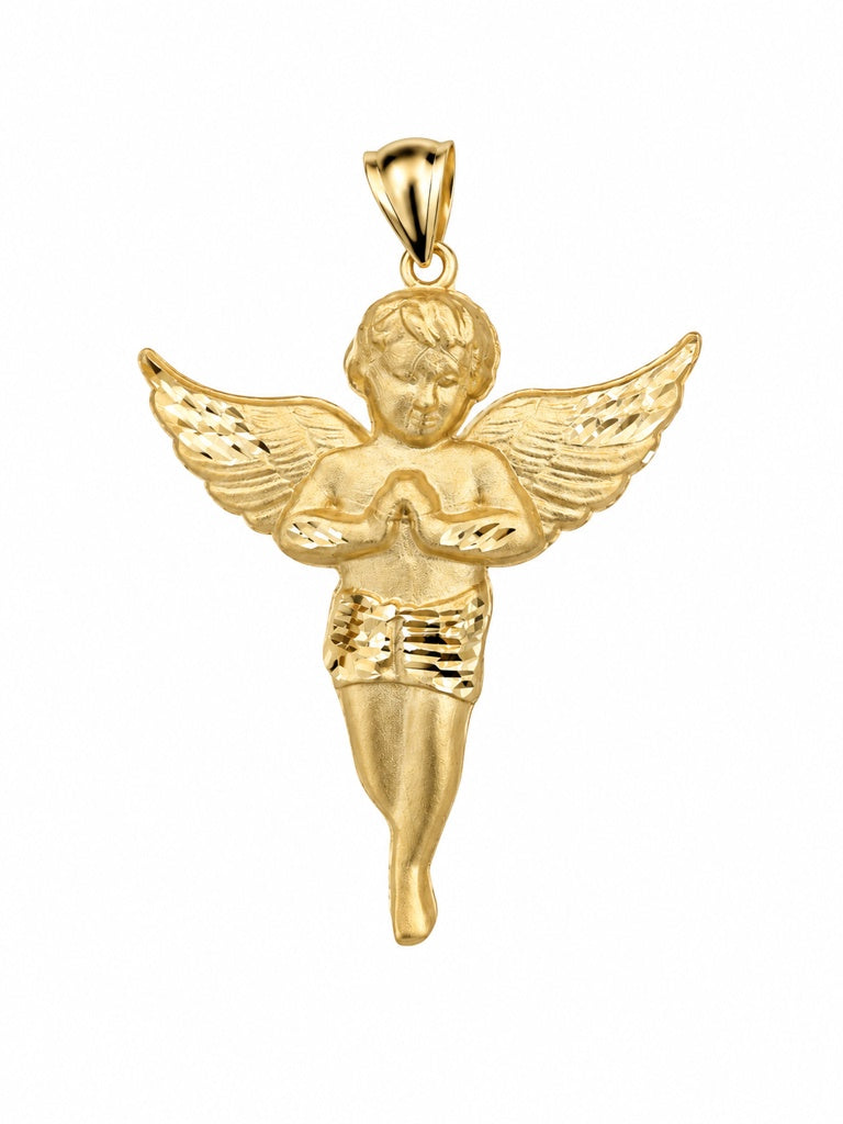10KT ANGEL PENDANT Size