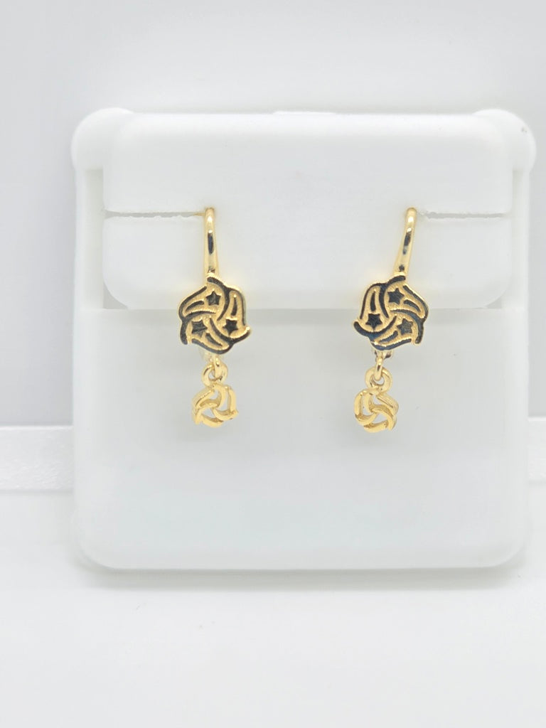 10K 3STARS EARRINGS