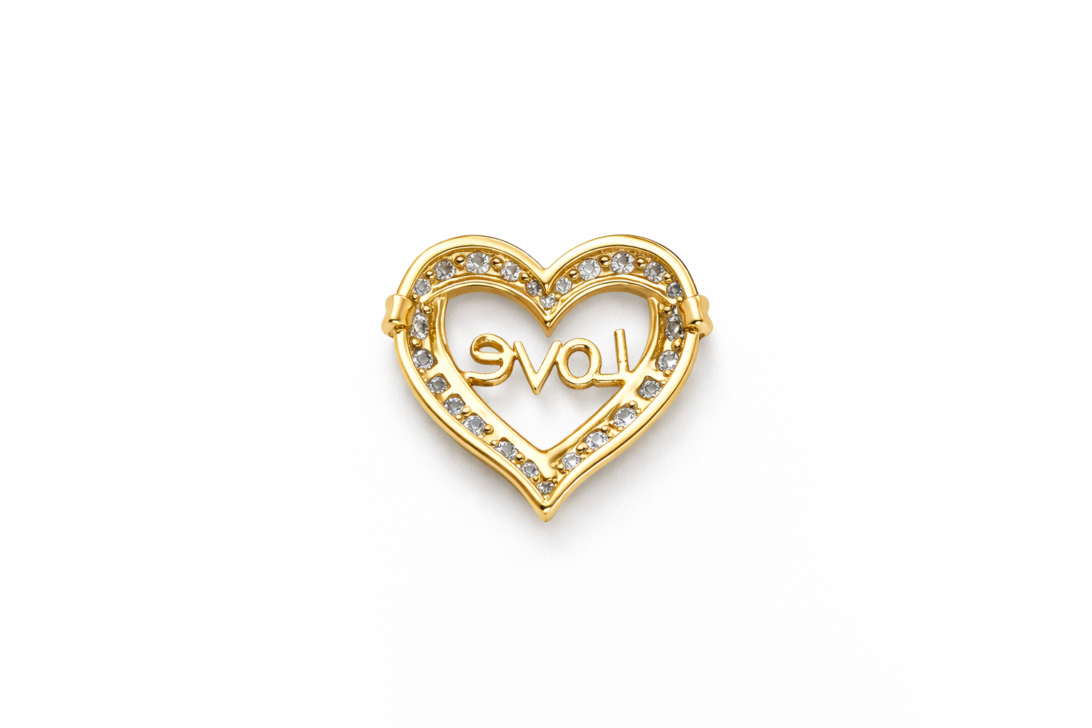 10KT LOVE INSIDE HEART PENDANT Size  Weigth 1.8GR