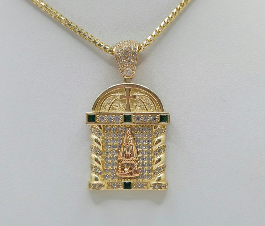 14KT CZ HOUSE STYLE CARIDAD PENDANT Weight 9.3GR