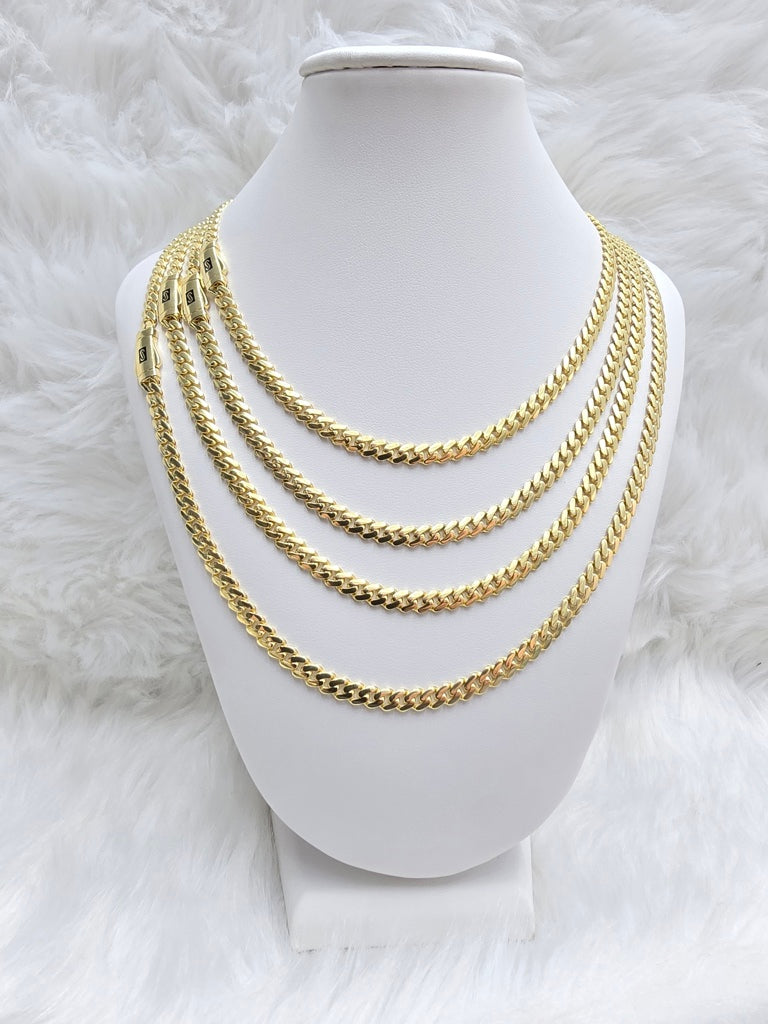 10KT CERTIFIED  PLAIN MONACO CHAIN Size 5MM 18INCH Weigth 11GR