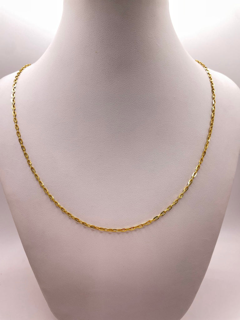 10KT ROLO CHAIN 20INCH 1.5MM