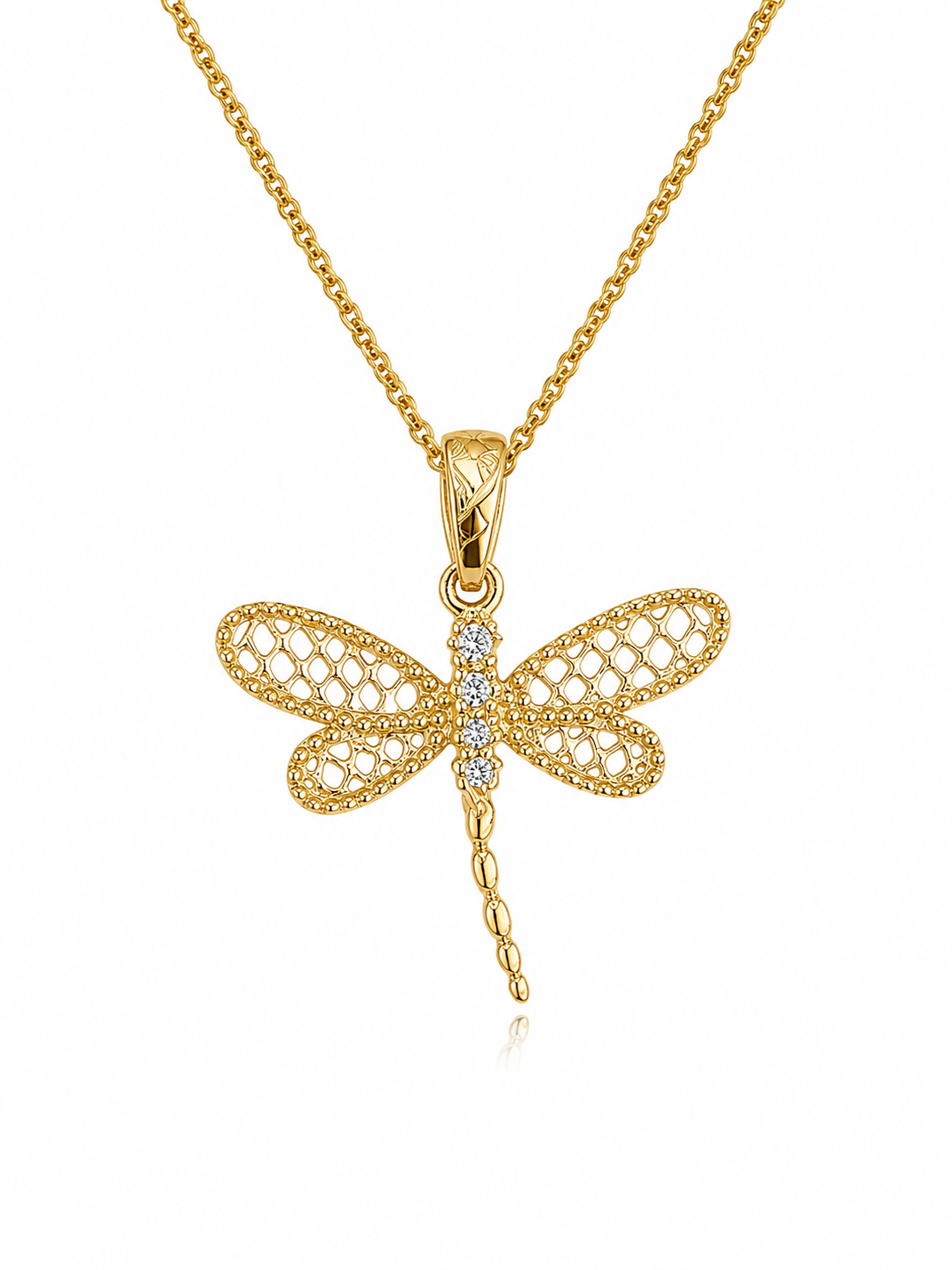 10KT DRAGON-FLY PENDANT Size  Weigth 1GR