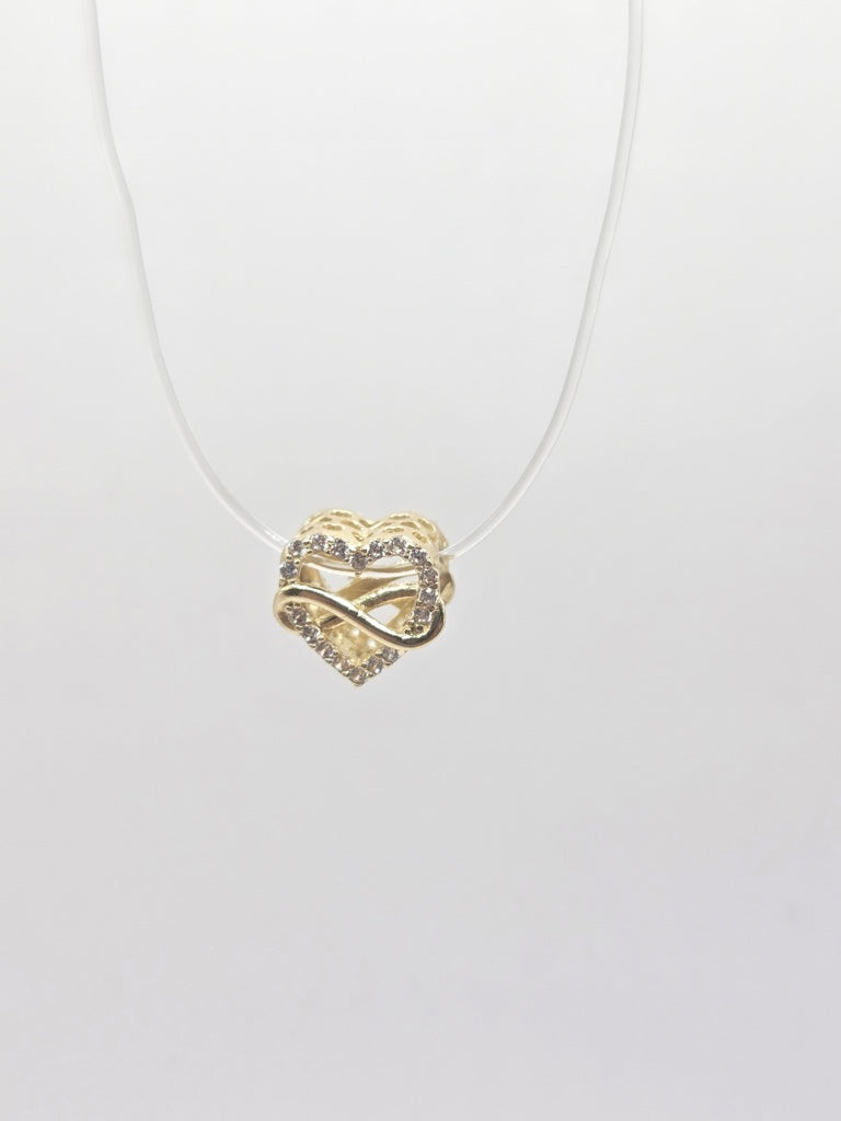 10KT INFINITY HEART CHARM Size  Weigth 1.2GR