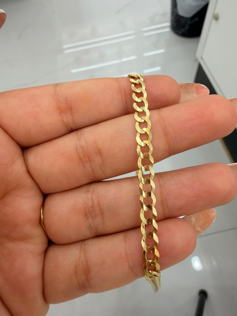10K Gold Chain + Pendant — Solid 5mm 24-Inch Chain with Large Virgen de la Caridad Pendant