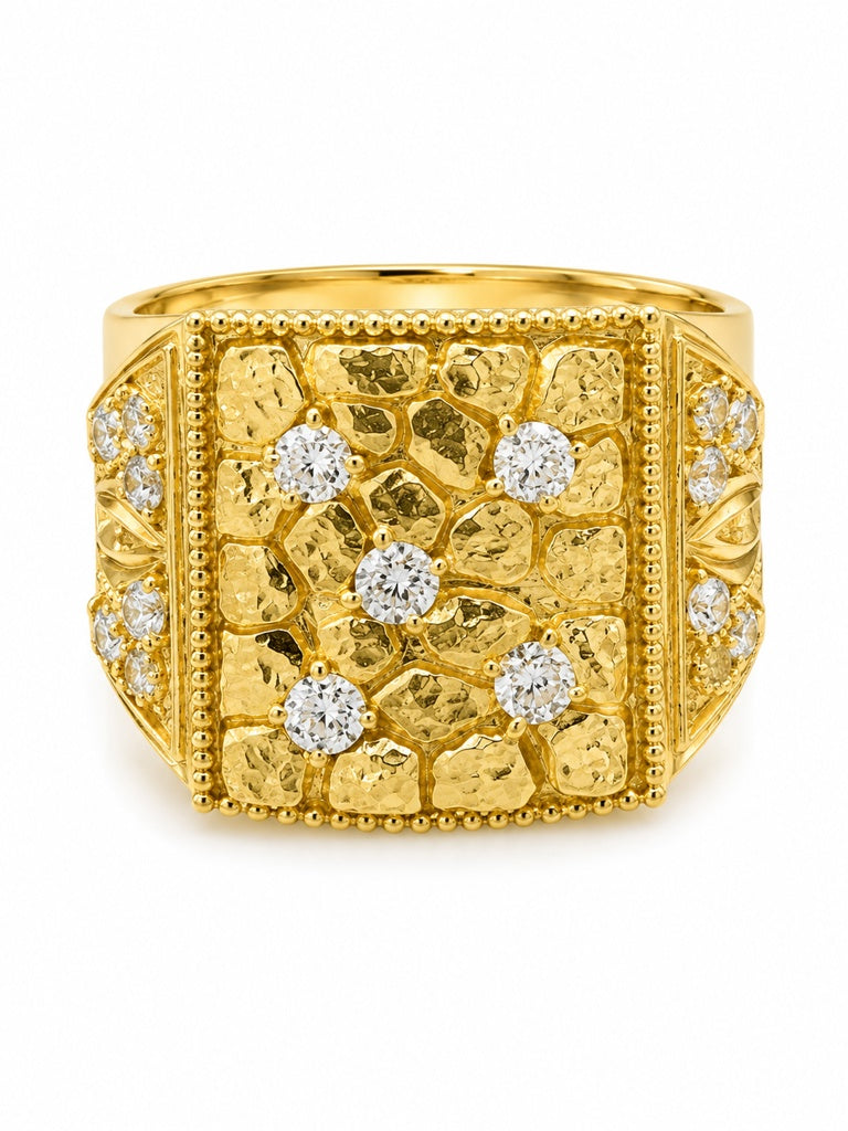 10K NUGGET RING Size 11.5