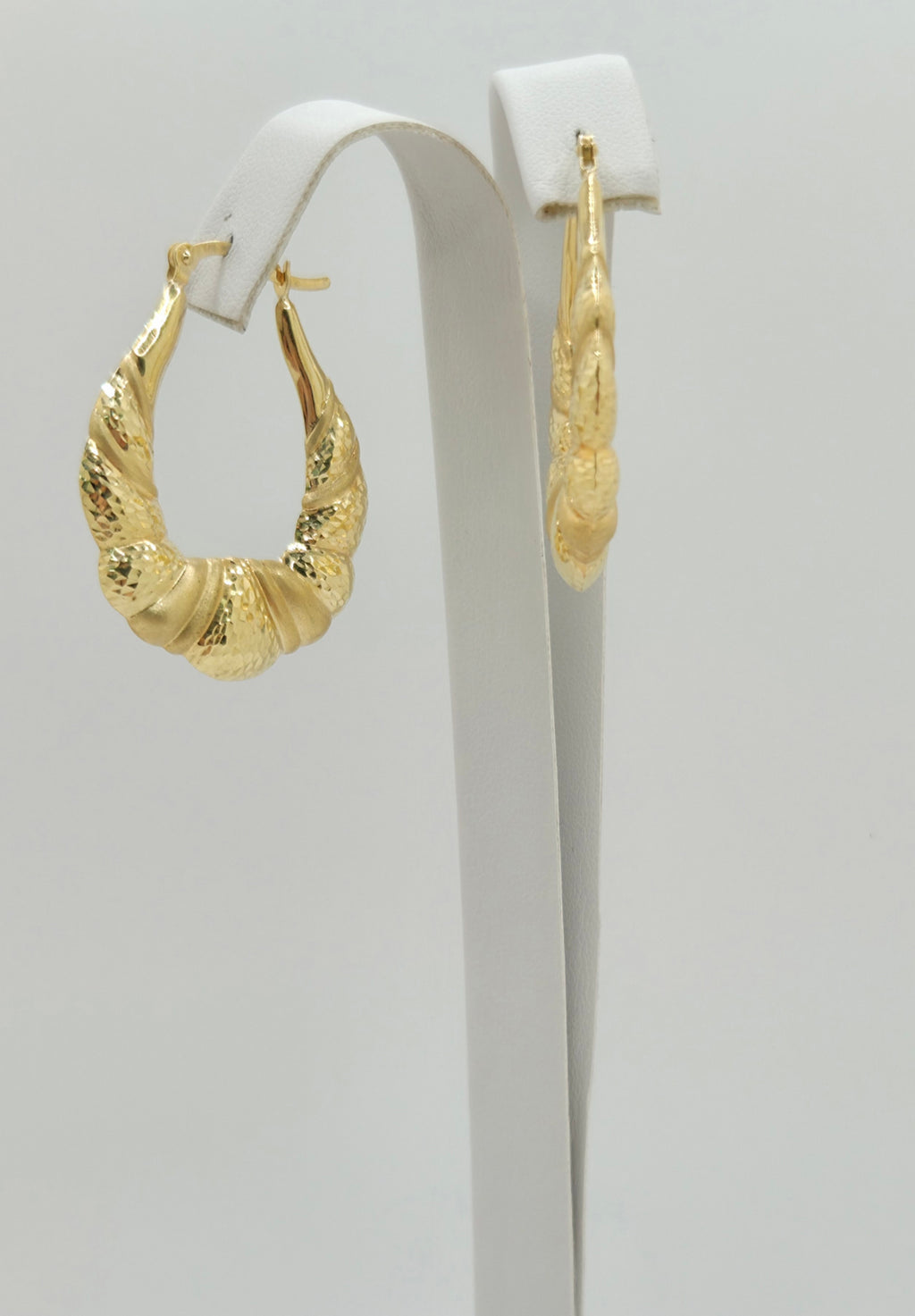 10KT VINTAGE DOORKNOCKER STYLE HOOPS EARRINGS Weight 4GR