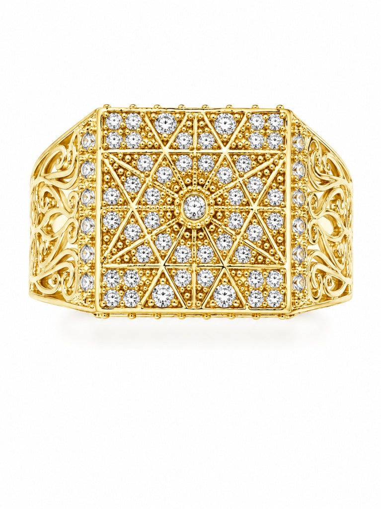 10KT SQUARE RING Size 12