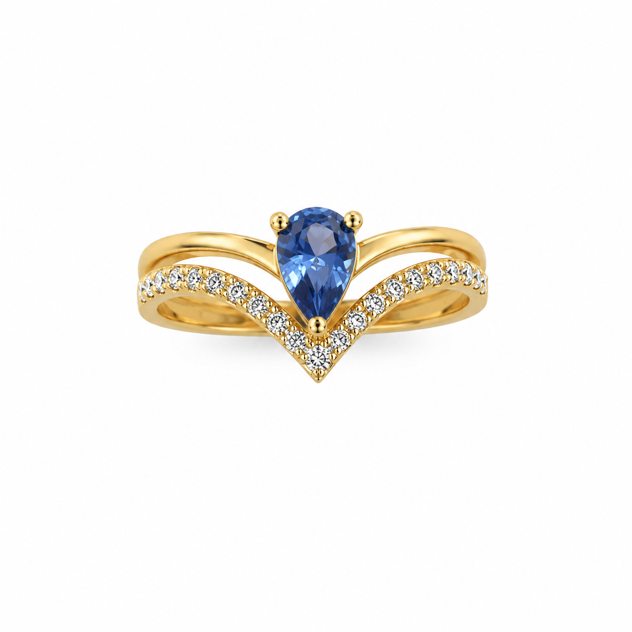 10K COLOR STONE RING Size 8.5