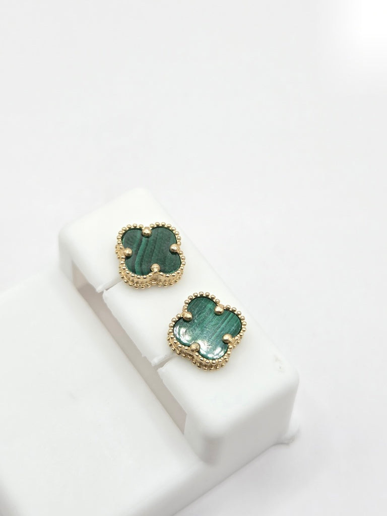 14KT FLOWER EARRINGS Size SMALL Weigth 1.5GR