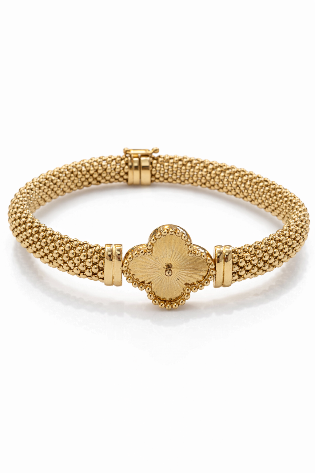 10KT FLOWER BRACELET Size 7.5INCH 9MM Weigth 15.5GR
