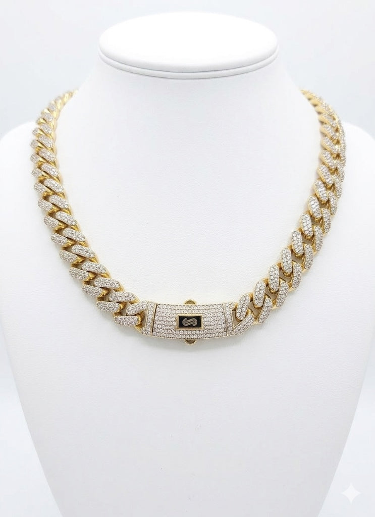 10KT SPECIAL OFFER KAROL G DESIGN MONACO STYLE CHAIN Size 20INCH 11MM Weigth 53.3GR