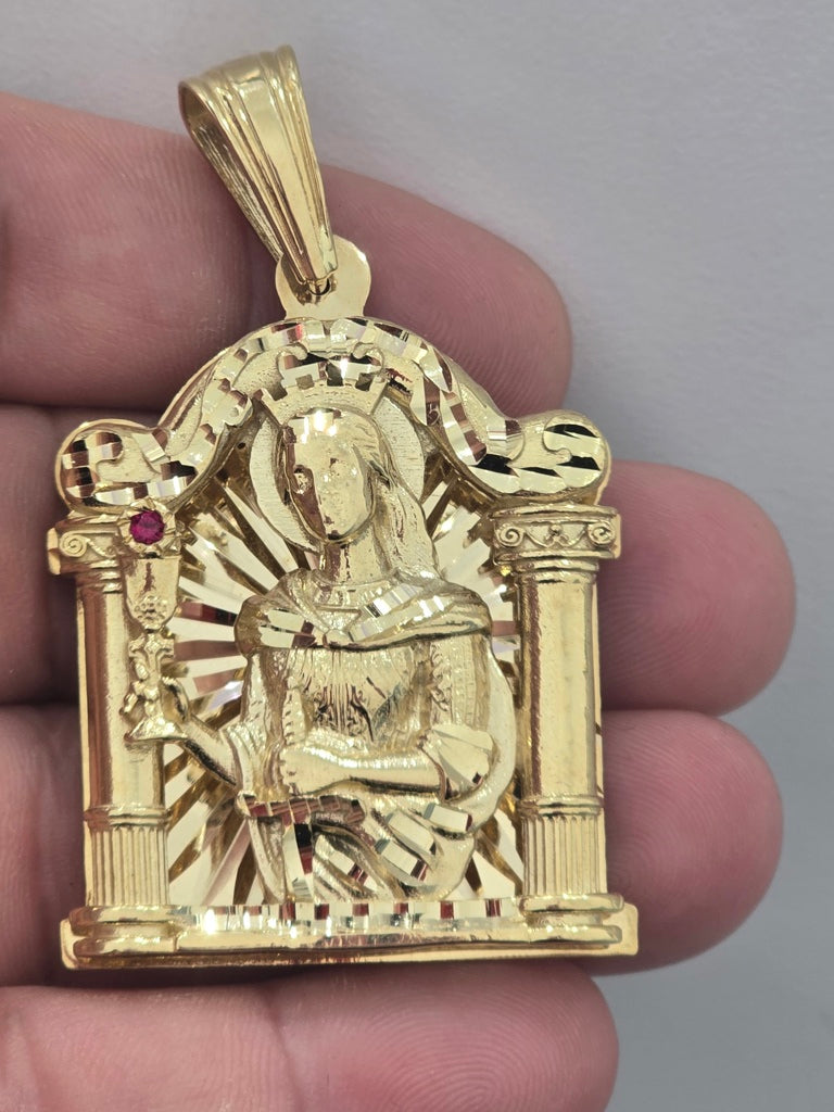 10KT SPECIAL OFFER SANTA BARBARA RELIGIOUS PENDANT Size 50X38MM Weigth 28.2 GRS