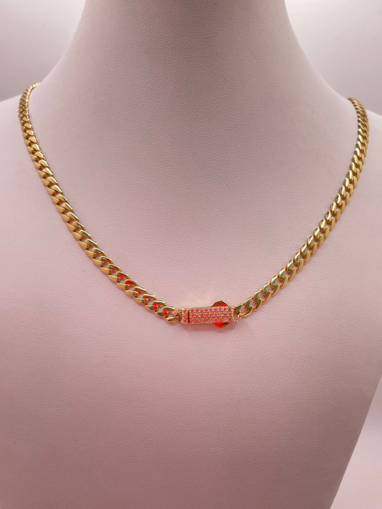 14KT MONACO STYLE CHAIN Size 18INCH 4MM Weight 10.9GR