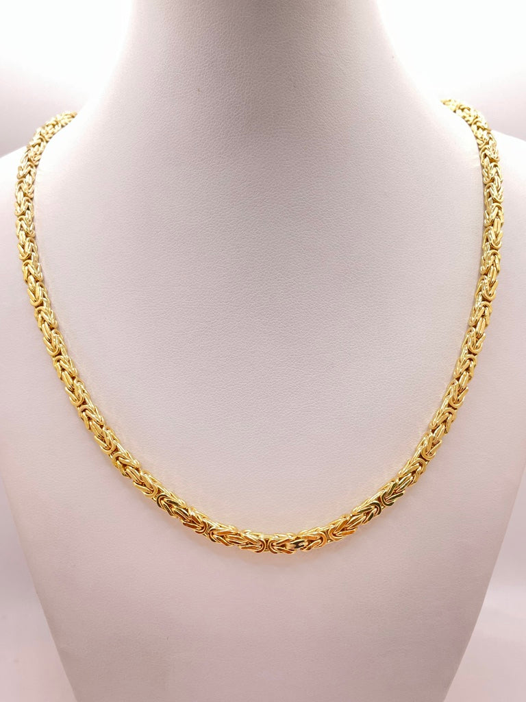 10KT BYZENTINE CHAIN 22INCH 3.5MM