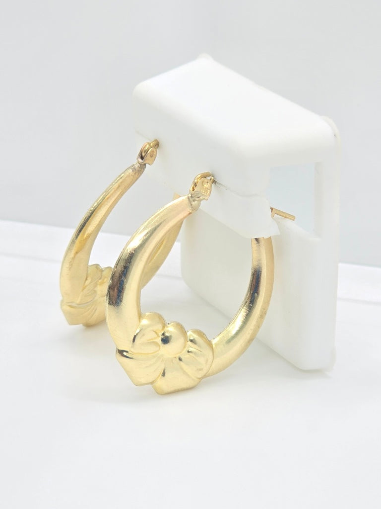 10KT COQUETTE HOOP EARRINGS MEDIUM