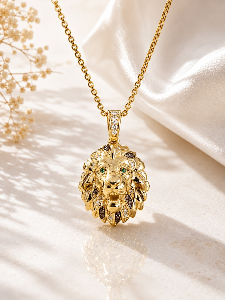 10KT LION PENDANT Size  Weigth 3GR