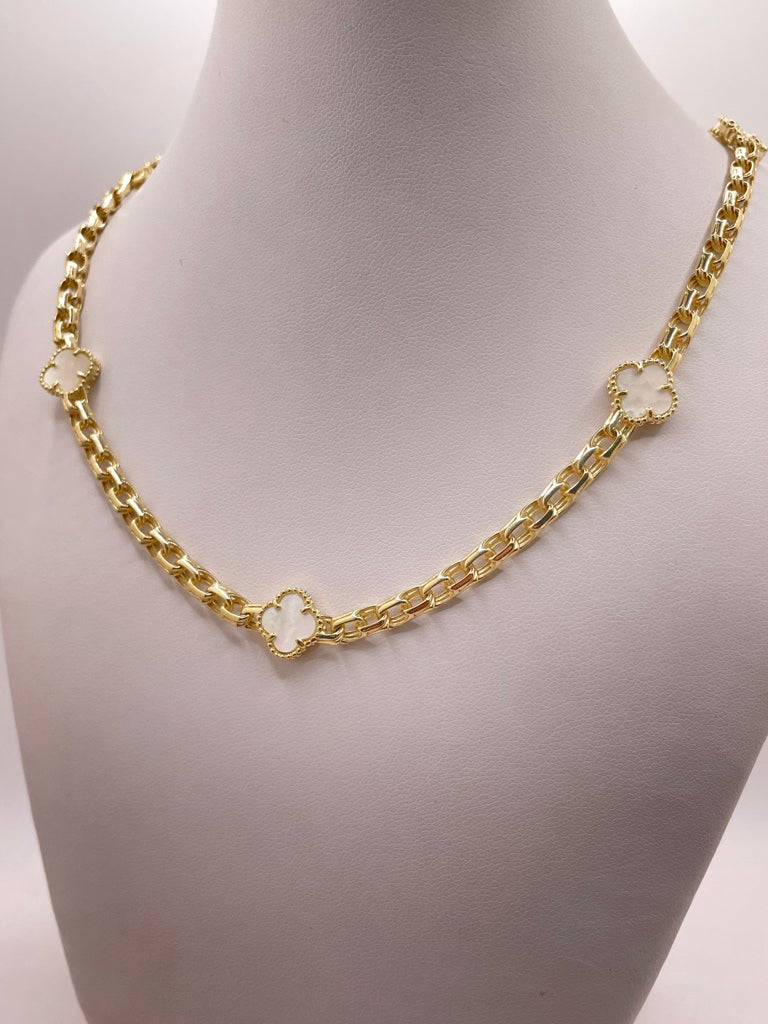 10KT FLOWER CHAIN Size 16INCH 4MM Weigth 14.1GR